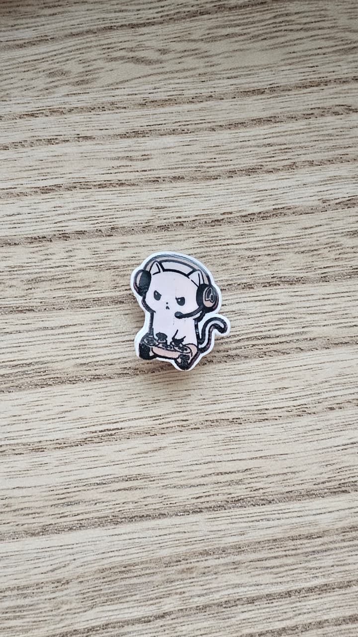 Gamer Cat Crocs Charm