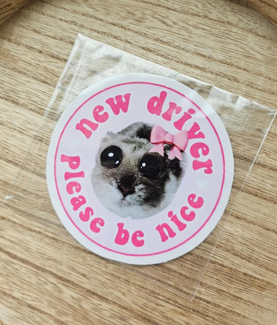 New Driver Please Be Nice Car Sticker