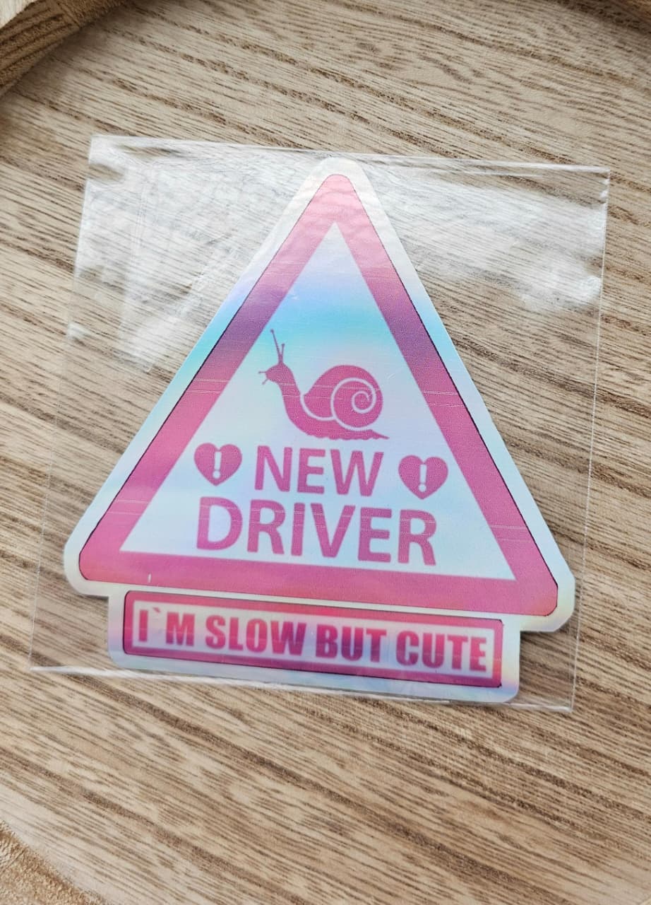 New Driver Slow But Cute Car Sticker