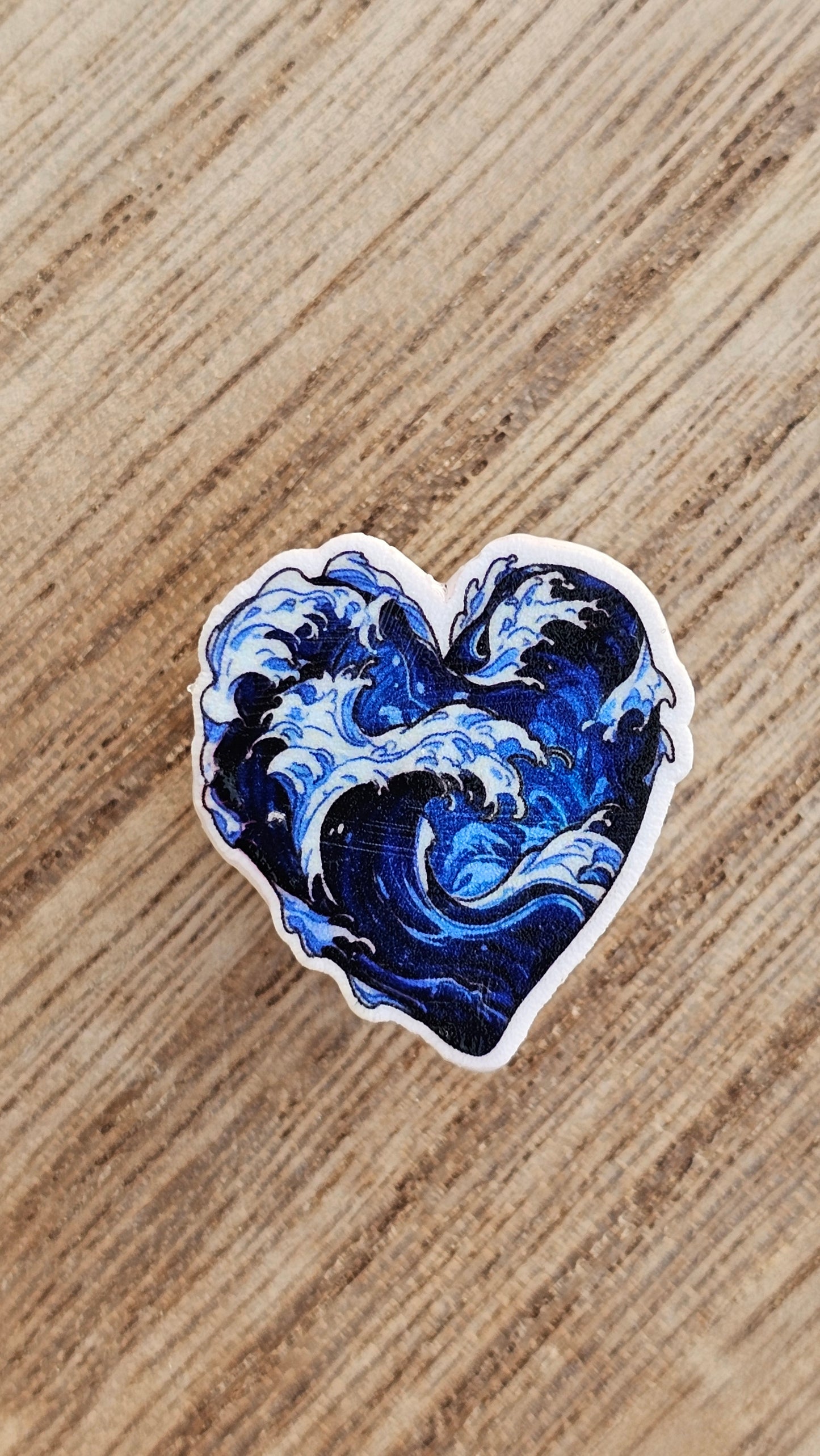 Heart Wave Crocs Charm