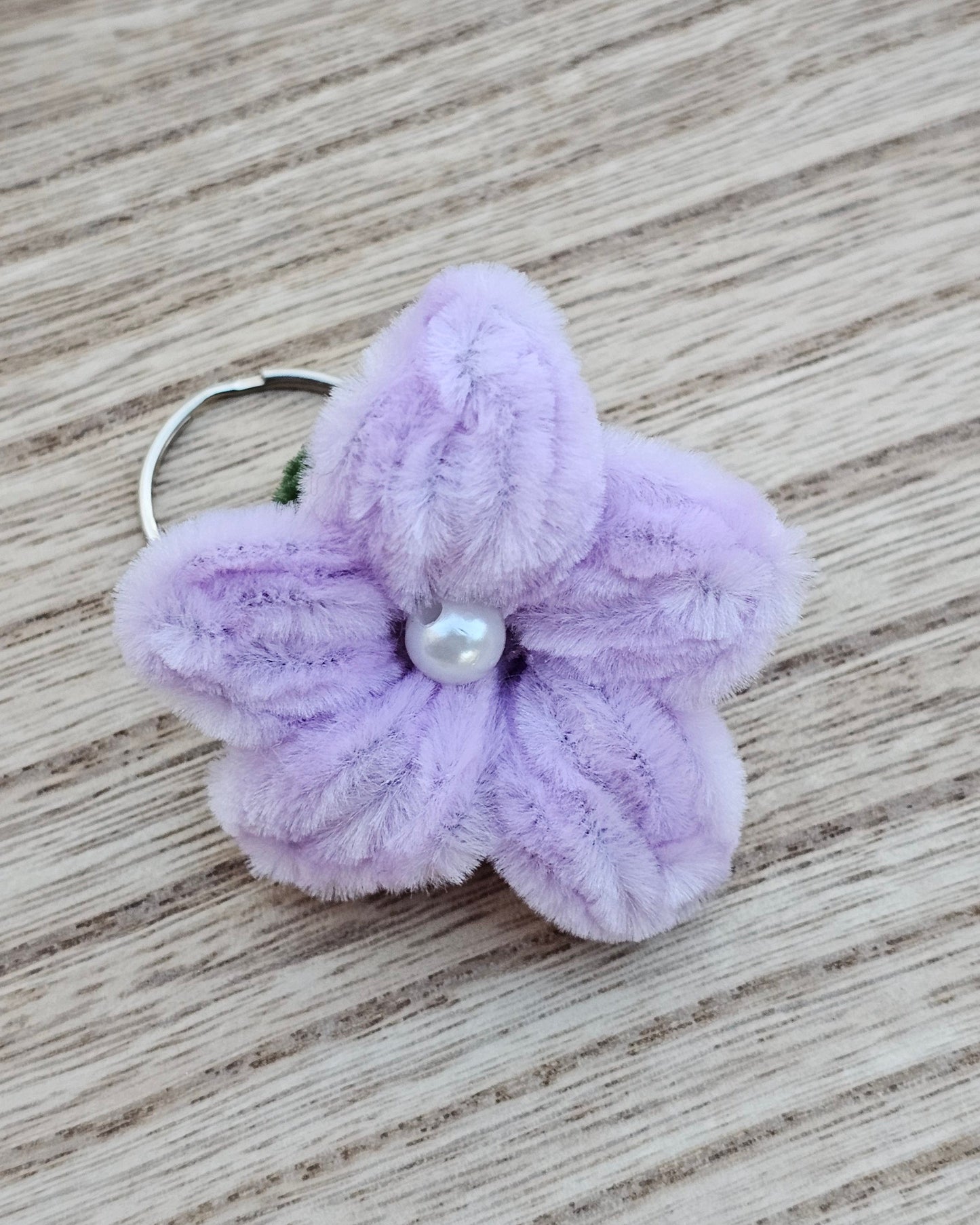 Fuzzy Lilly Keychain