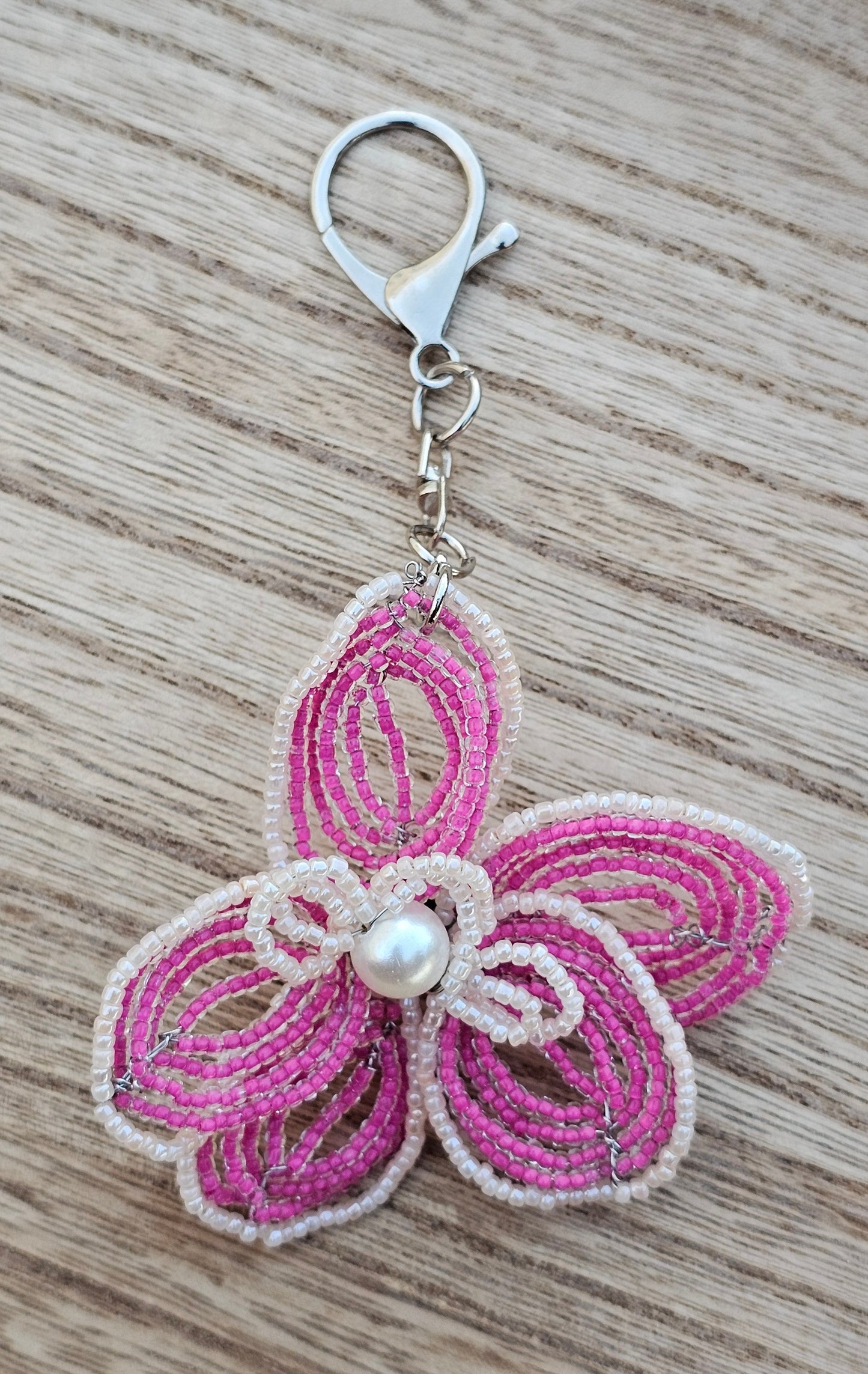Lilly Beaded Keychain