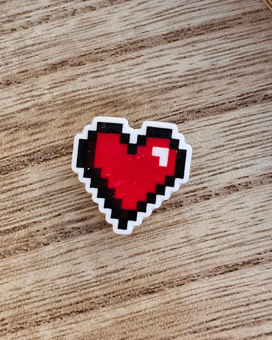 Pixel Heart Crocs Charm