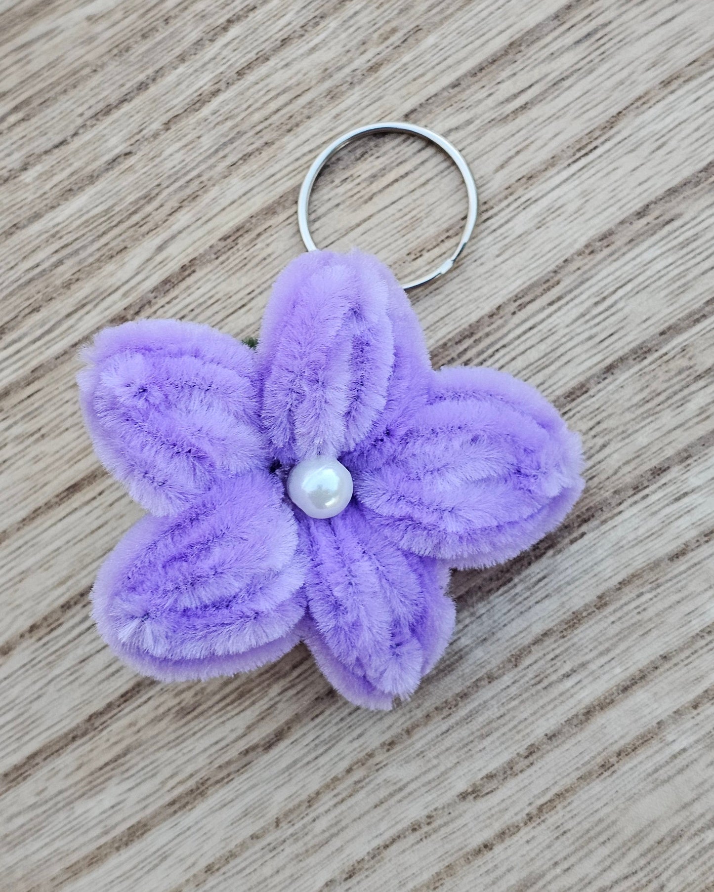Fuzzy Lilly Keychain