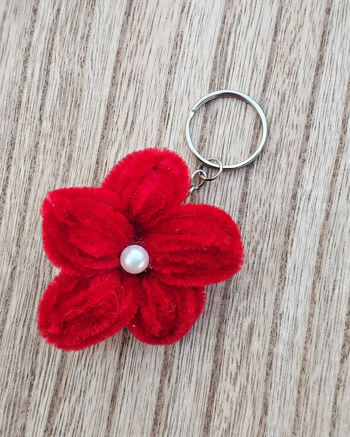 Fuzzy Lilly Keychain