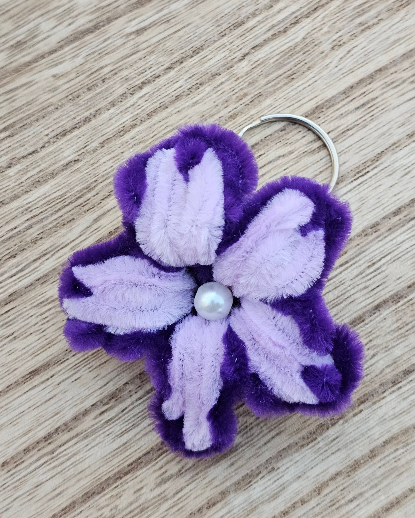 Fuzzy Lilly Keychain