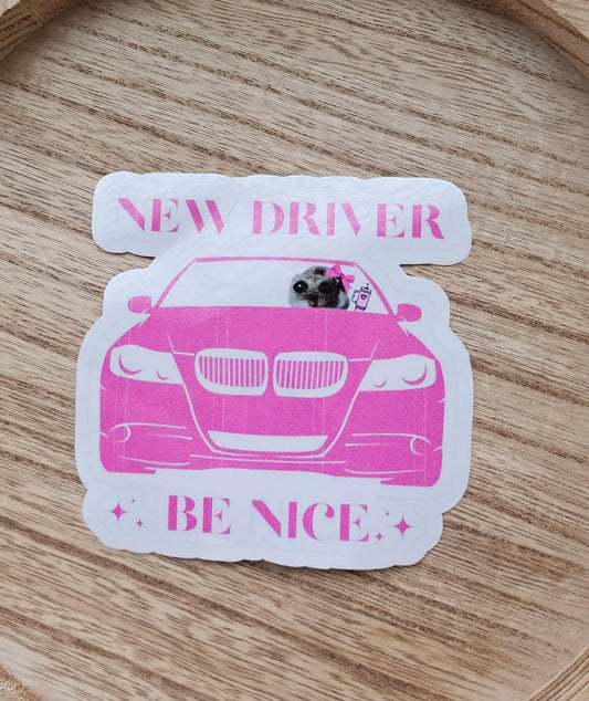 New Driver Be Nice Car Sticker