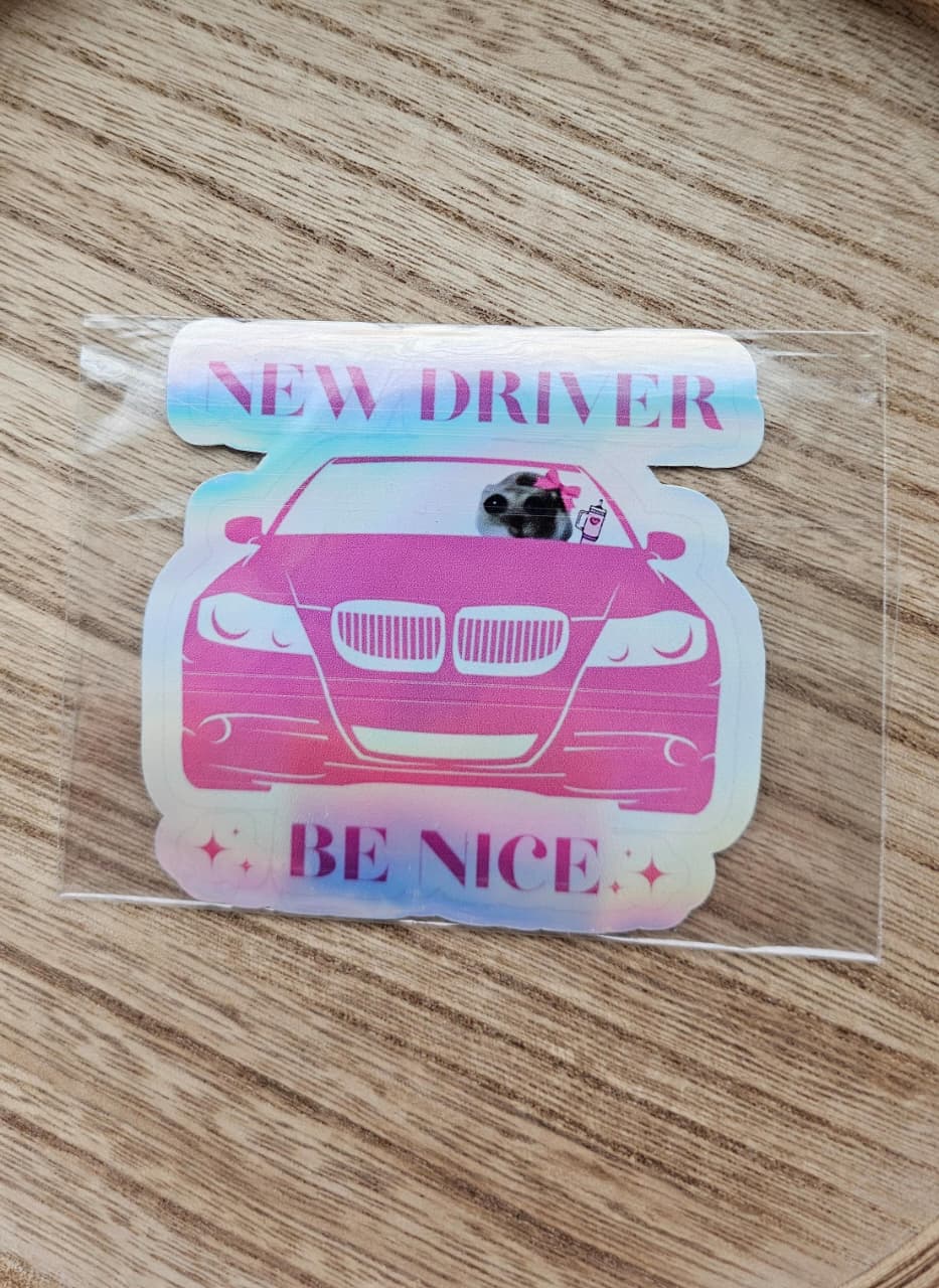 New Driver Be Nice Car Sticker