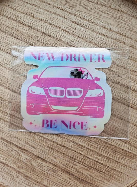 New Driver Be Nice Car Sticker