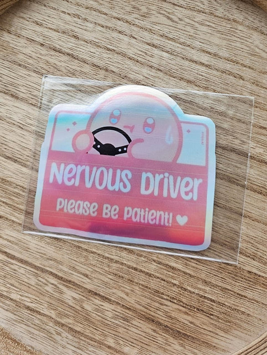 Nervous Driver Car Sticker