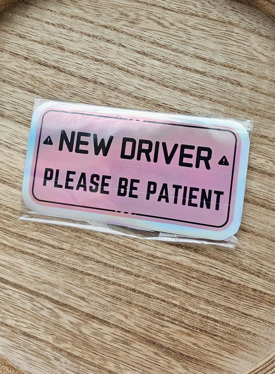 New Driver Be Patient Car Sticker