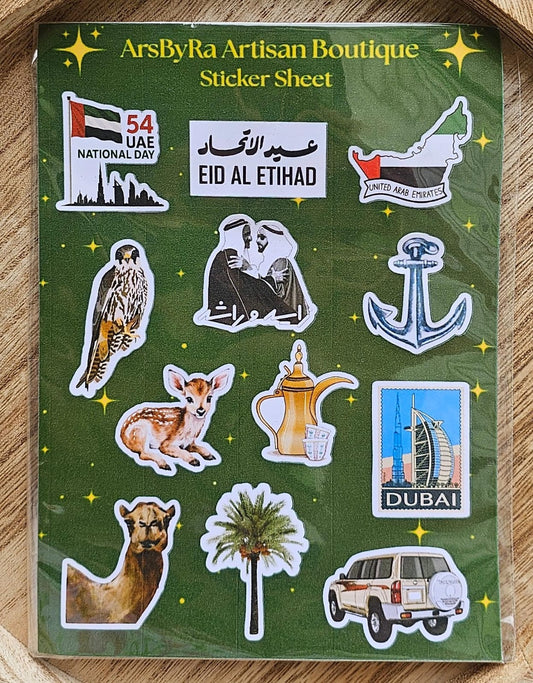 UAE 54 Sticker Sheet